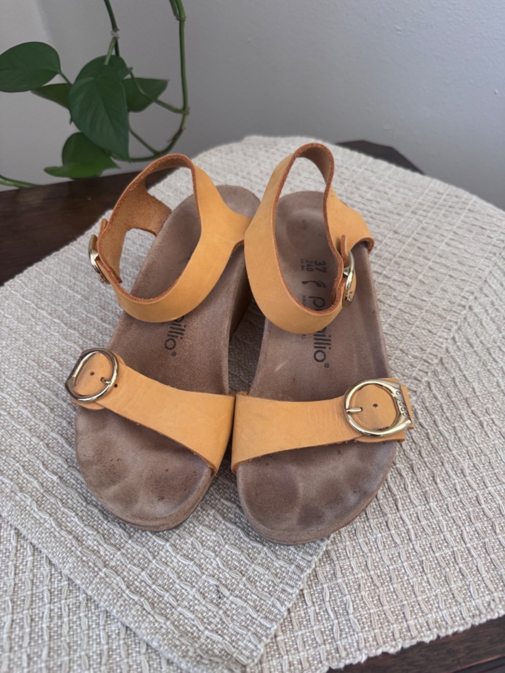 Papillio Yellow Strap Wedge Sandals size 37 - Picture 5 of 5